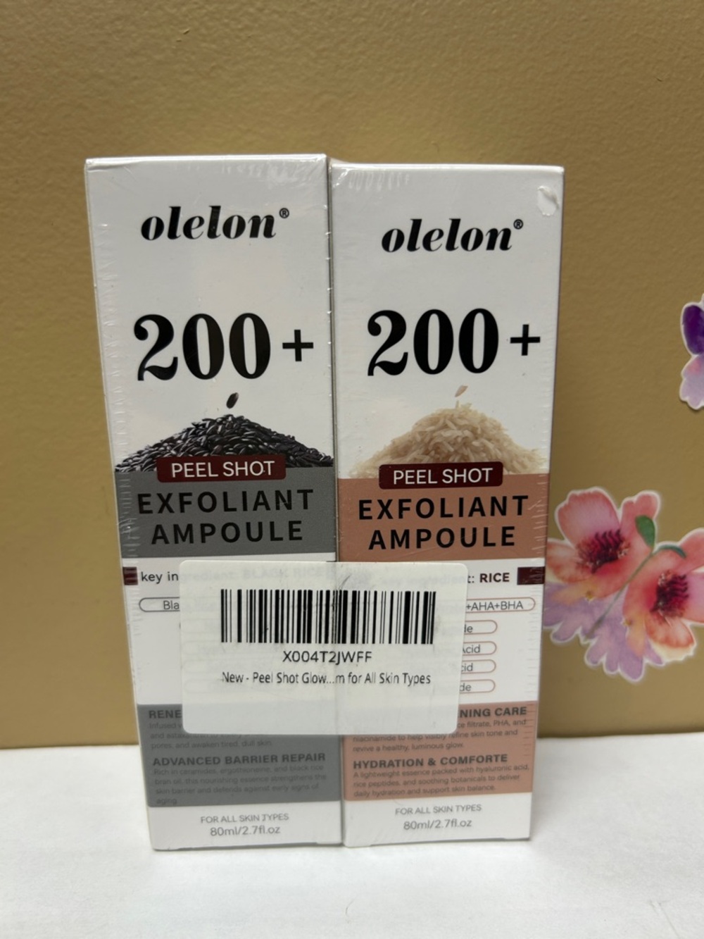 200+ Peel Shot Exfoliant Ampoule -1-barrier repair/1-hydration 2.7 fl oz each